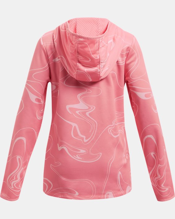 Girls' Armour Fleece® Printed Hoodie, Pink, pdpMainDesktop image number 1